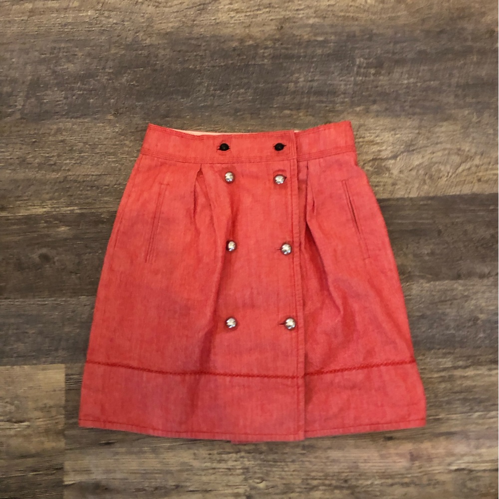 Magaschoni Red skirt no size but added measurements EUC
